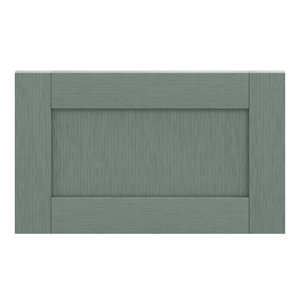 Façade 1 casserolier ou sur-hotte 60cm COLINE vert sauge - l. 59.7 x h. 35.6cm