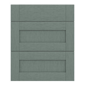 Façade 1 tiroir + 2 casseroliers 60cm COLINE vert sauge - l. 59.7 x h. 71.5cm