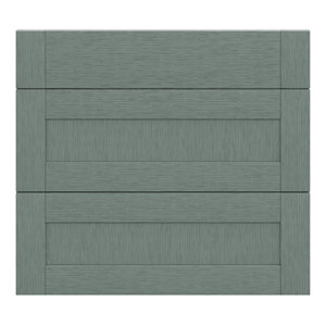 Façade 1 tiroir + 2 casseroliers 80cm COLINE vert sauge - l. 79.7 x h. 71.5cm