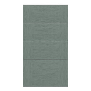 Façade 3 tiroirs + 1 casserolier 40cm COLINE vert sauge - l. 39.7 x h. 71.5cm