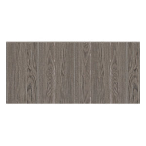 Façade 1 casserolier ou sur-hotte 80cm "Basilie" chêne gris - L. 79.7 x H. 35.6cm