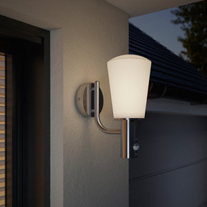 Applique murale à détection de mouvements "Clematia" E27 - Acier