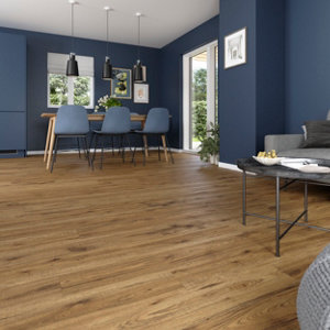 Sol stratifié à clipser aspect chêne  "Herradura" - L. 138,3 x l. 24,4 cm x Ép. 8 mm