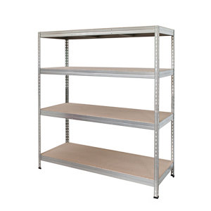 Étagère garage bois/métal Hecta 4 tablettes - H.180 x l.166 x P.60 cm