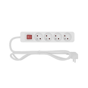 Bloc multiprise 4 prises avec protection 1 m + Interrupteur