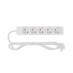 Bloc multiprise 5 prises avec protection - 1 m