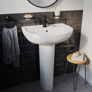 Colonne lavabo "Tapia" H. 67 x L. 18,5 x P. 16,5 cm