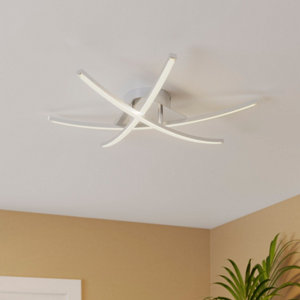 Plafonier LED incluse argent "Adalie"