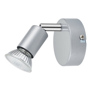 1 Spot GU10 argent à visser 7 W 220 - 240V H. 10,5 x L. 10,5 cm