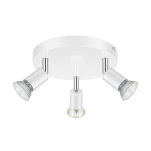 3 Spots GU10 blanc 7 W 220 - 240V Ø 20 cm