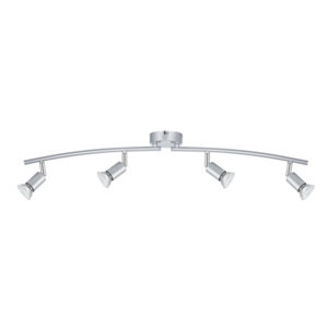 4 Spots GU10 argent à visser 7 W 220 - 240V