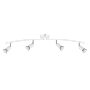 4 Spots GU10 blanc à visser 7 W 220 - 240V