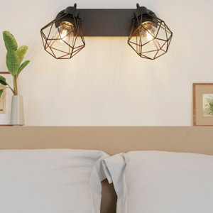 2 Spots noir E27 - "Simion"