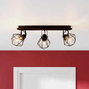 3 Spots noir E27 - "Simion"