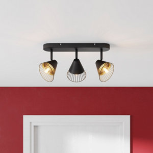 3 Spots E14 noir - "Treville"