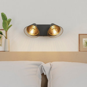 2 Spots E14 noir - "Treville"