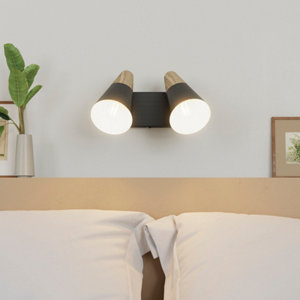 2 Spots E14 noir - "Pacome"