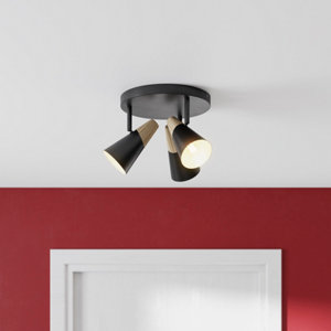 3 Spots E14 noir - "Pacome"