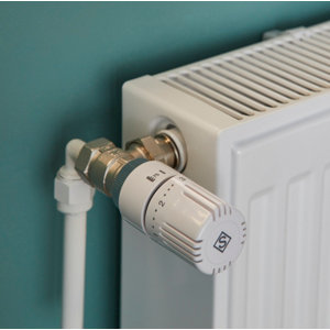 Kit thermostatique complet pour radiateur en laiton nickelé - 15x21