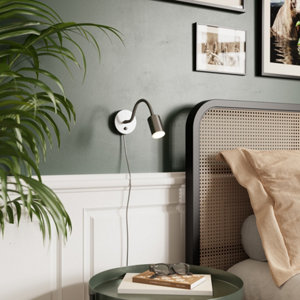 Applique murale argent LED intégrée "Lignit" H.35,5 cm x L.9 cm