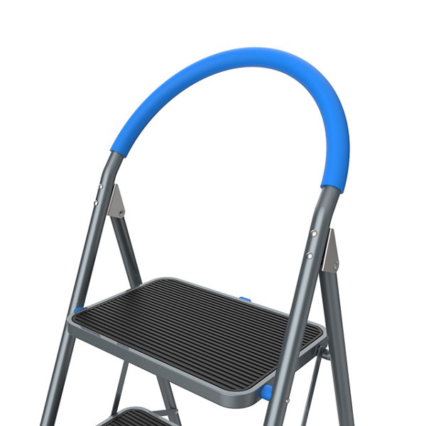 Escabeau 3 Marches Pliant KINGRACK - Marchepied Antidérapant - Capacité 150 Kg