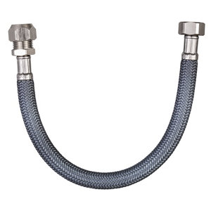 Flexible d'alimentation en eau 30 cm - Filetage entrée Femelle 12x17 / Sortie Bicône diamètre 10