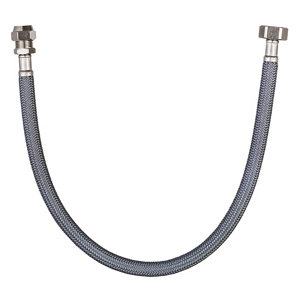 Flexible d'alimentation en eau 30 cm - Filetage entrée Femelle 15x21 / Sortie Bicône diamètre 12