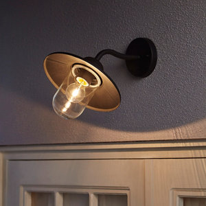 Applique murale "Trolia" IP44 E27 - Noir