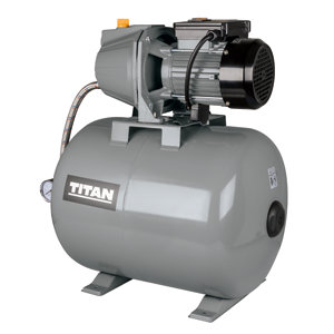 Surpresseur "TITAN" à eaux claires 1100 W + réservoir 50 L - 4600 L/h.