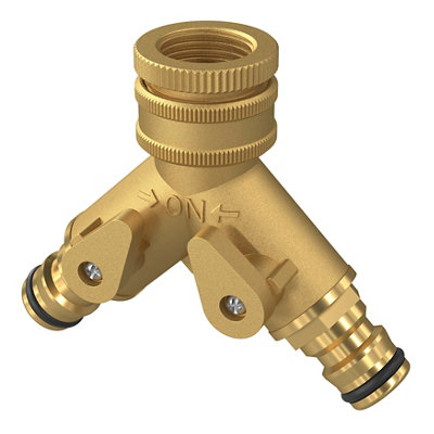 Nez de robinet laiton 2 voies Durum GoodHome - vue 2