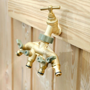 Nez robinet 4 voies laiton 20/27 - 15/21