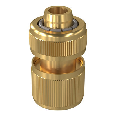 Raccord rapide laiton Aquastop or et 15mm GoodHome - vue 2