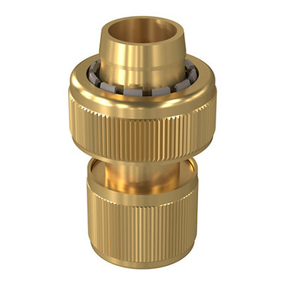 Raccord rapide laiton Aquastop or et 19mm GoodHome - vue 2