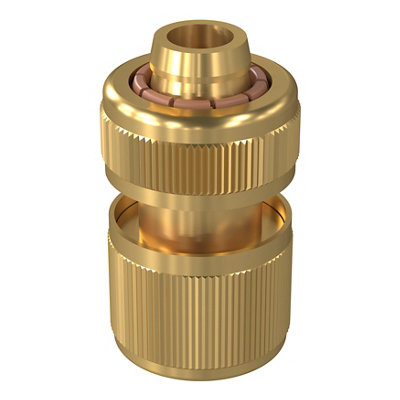 Raccord rapide laiton Aquastop or et 15mm GoodHome - vue 2