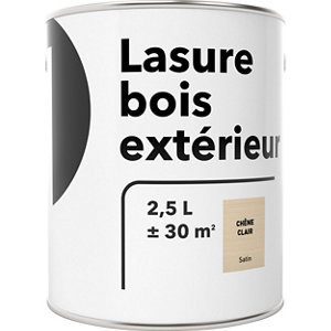 Lasure bois extérieur chêne clair 2,5 L satin