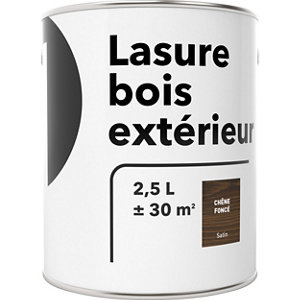 Lasure bois extérieur chêne foncé 2,5 L satin