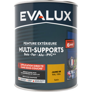 Peinture extérieure Satin multi supports 0,75 L jaune d'or