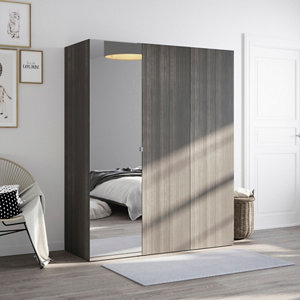 Porte battante imitation chêne grisé Homny H. 187,5 X L. 50 cm.