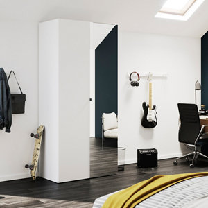 Porte battante décor blanc Homny H. 225 X L. 50 cm