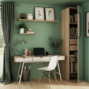 Caisson imitation chêne clair Homny H. 225 X L. 50 X P. 58 cm