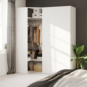 Caisson d'angle blanc Homny H. 225 X L. 30 X P. 58 cm