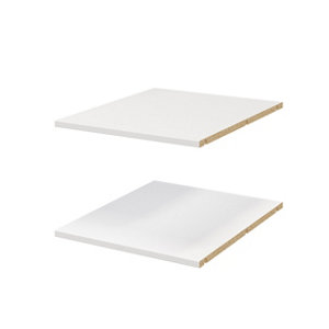 Lot de 2 étagères décor blanc Homny L. 50 X P. 58 cm