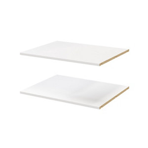 Lot de 2 étagères décor blanc Homny L. 75 X P. 58 cm