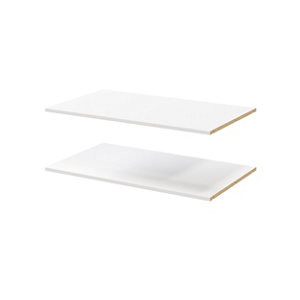 Lot de 2 étagères décor blanc Homny L. 100 X P. 58 cm