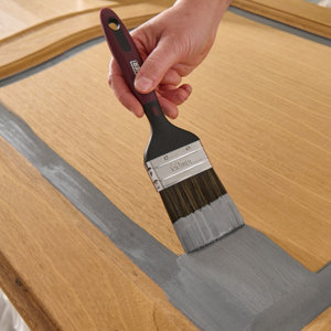 Pinceau plat bois et métal 60 mm poils durables