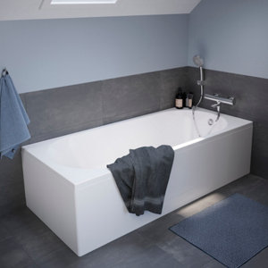 Baignoire droite "Caspia" L. 140 x l. 70 cm