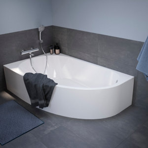 Baignoire gain de place gauche "Caspia"  L. 150 x l. 90 cm
