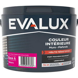 Peinture mur haute résistance Base A Velours 2,5 L