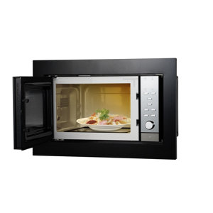 Micro-ondes encastrable noir 25 L "Flatbed"