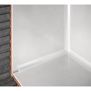Profile d'angle rentrant pvc 2,50 m x 9 mm - blanc